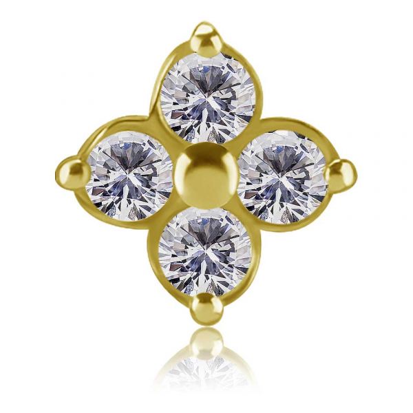 SOLID GOLD REPLACEMENT WITH PREMIUM CUBIC ZIRCONIA