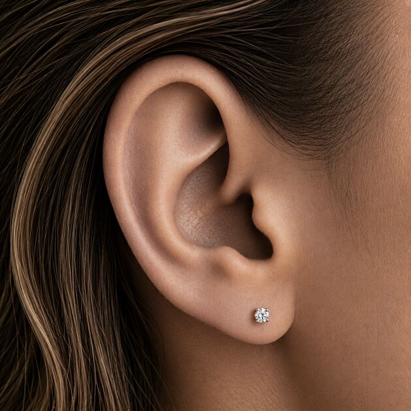 LABRET MIT WEISSEM PREMIUM ZIRKONIA-KRISTALL