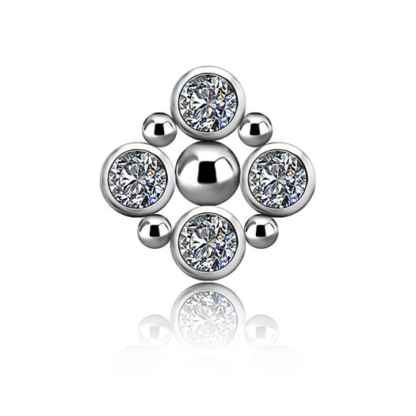Rhombus with Premium Zirconia crystals