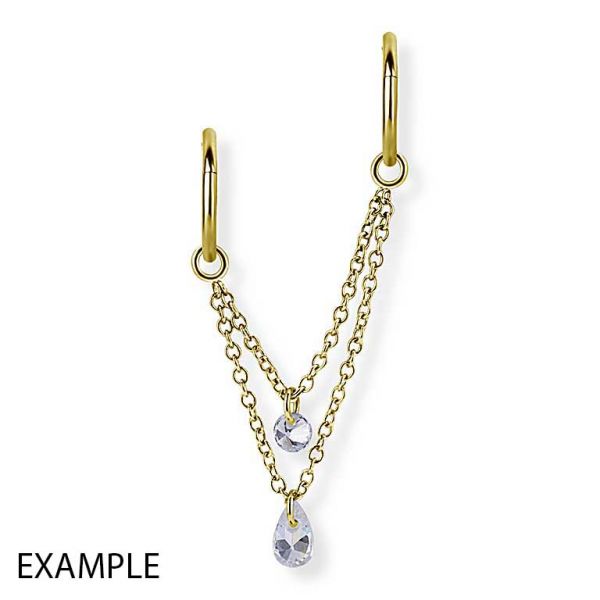 DOPPIA CATENA CON CRISTALLI PER CERCHI PIERCING