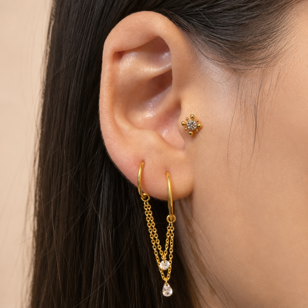 DOPPIA CATENA CON CRISTALLI PER CERCHI PIERCING