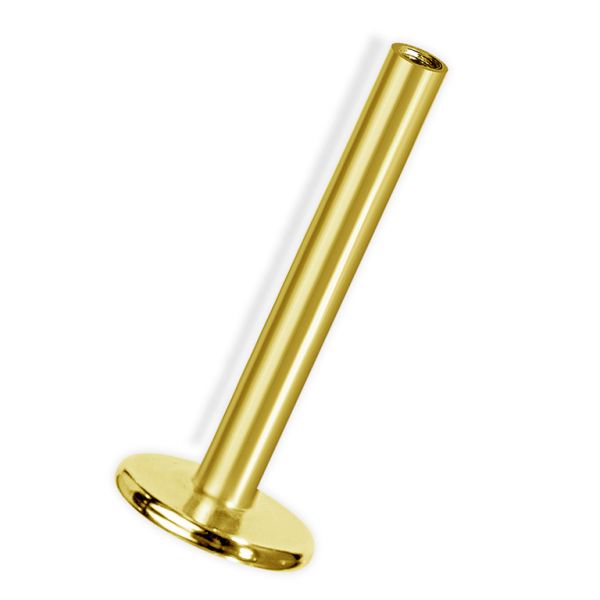 Gold-plated labret with internal thread