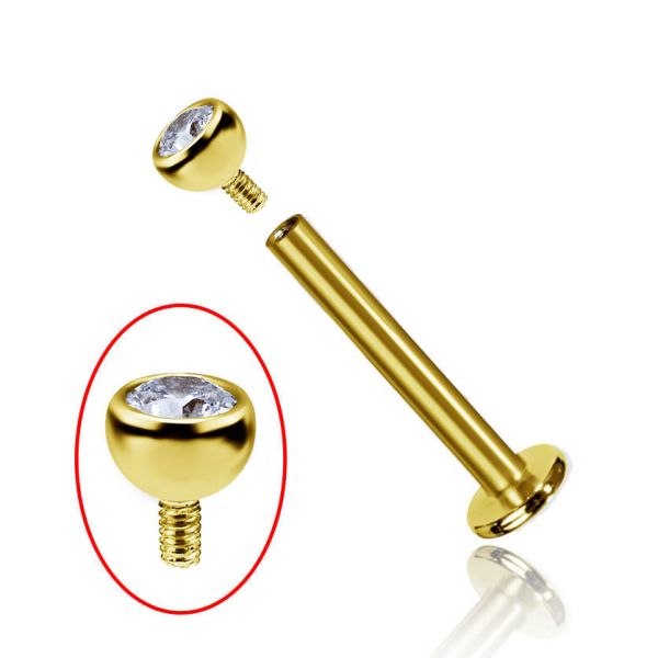 White outlet gold labret