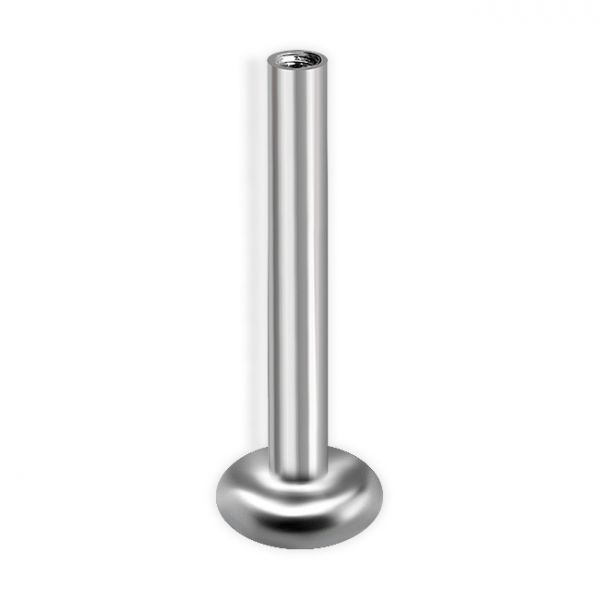 Titanium labret with internal thread