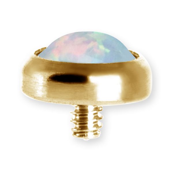 Microdermal gold and opal component