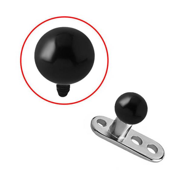 Microdermal with black ball