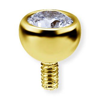 18 carat gold component for bar and crystal