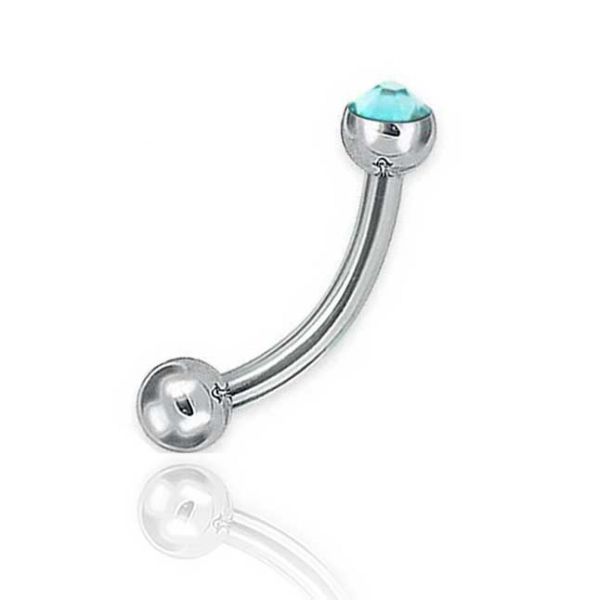 EYEBROW PIERCING WITH PREMIUM CRYSTAL