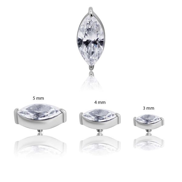PIERCING DE REMPLACEMENT AVEC CRISTAL MARQUISE
