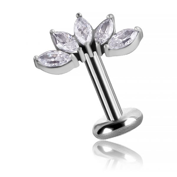 THREADLESS LOTUS FLOWER LABRET