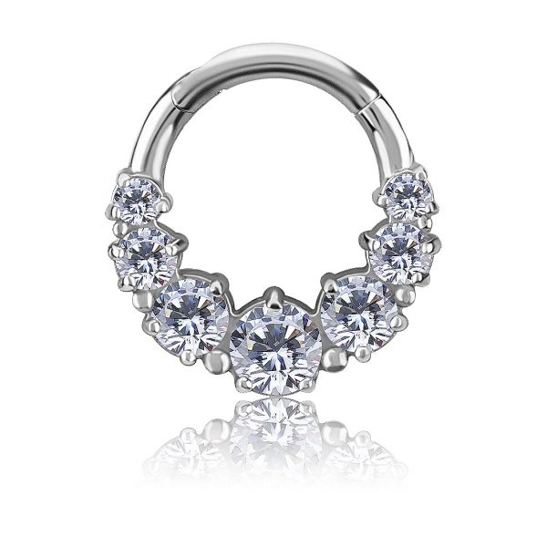 CLICKER CERCLE AVEC CRISTAUX BLANCS