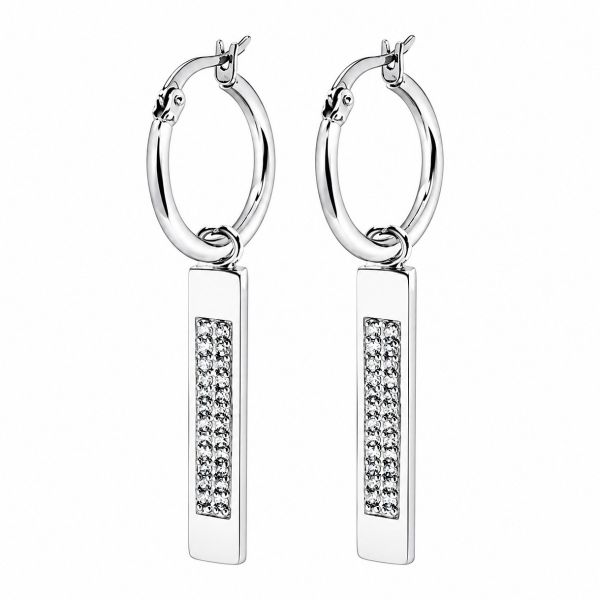 HOOP EARRINGS WITH CRYSTAL BARS