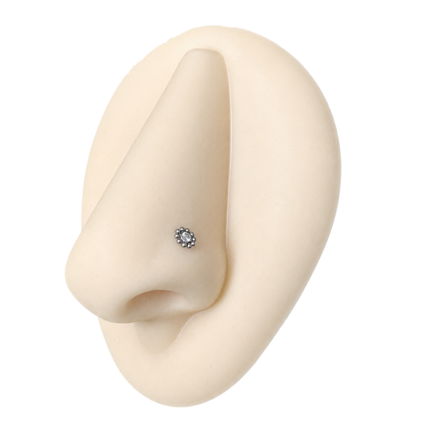 PIERCING POUR LE NEZ AVEC BILLES ET ZIRCONE PREMIUM