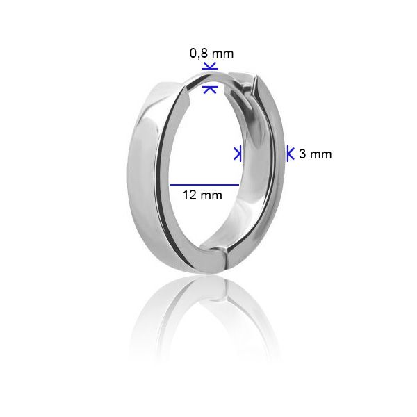 BOUCLES D'OREILLES LISSE EN ACIER