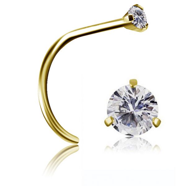 GIOIELLO PLACCATO ORO PER NASO CON PREMIUM ZIRCONIA