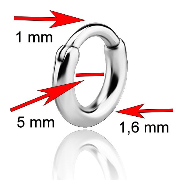 MINI STEEL EARRING FOR ROOK PIERCING