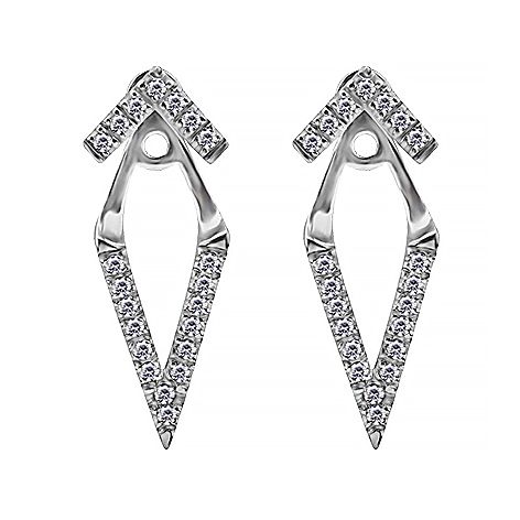 V-shaped pendant earrings