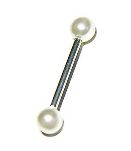 EYEBROW PIERCING WITH PEARLS