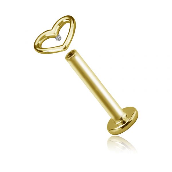 LABRET AVEC EMBOUT EN FORME DE CŒUR