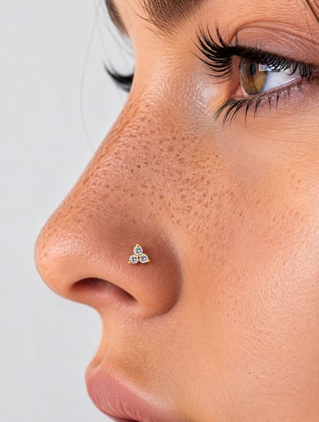 BIJOU DE NEZ TRINITY EN OR MASSIF