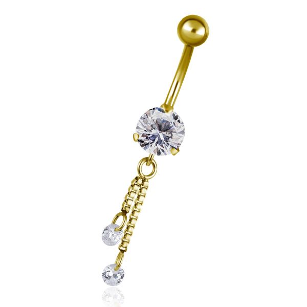 Golden Belly Button Banana with Venetian Chains