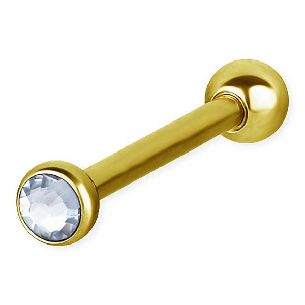 Goldene Stange mit Kristall