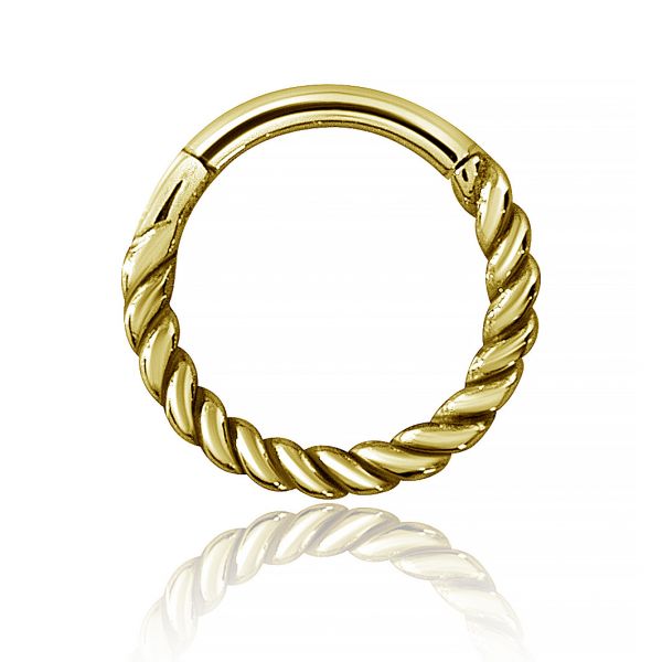 Gold plated steel ring for nose piercing