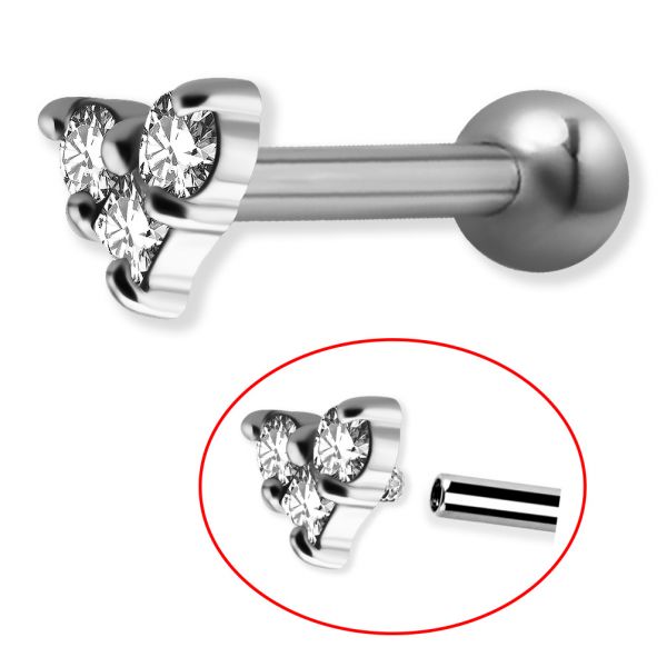 Bar with internal thread and heart