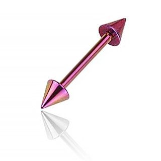 EYEBROW PIERCING WITH TWO SPIKES
