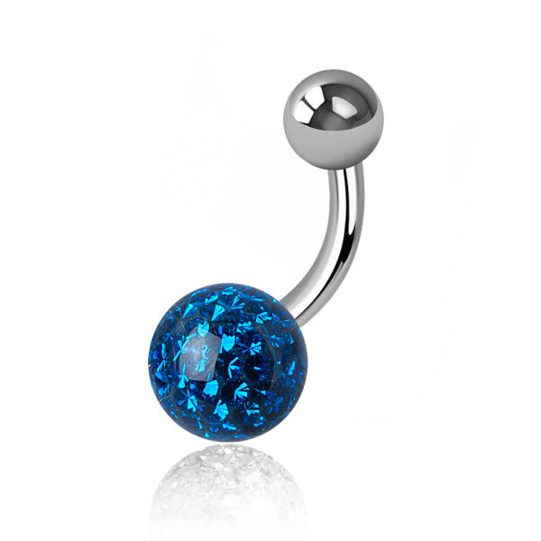 PIERCING OMBELICO CON RESINA E CRISTALLI