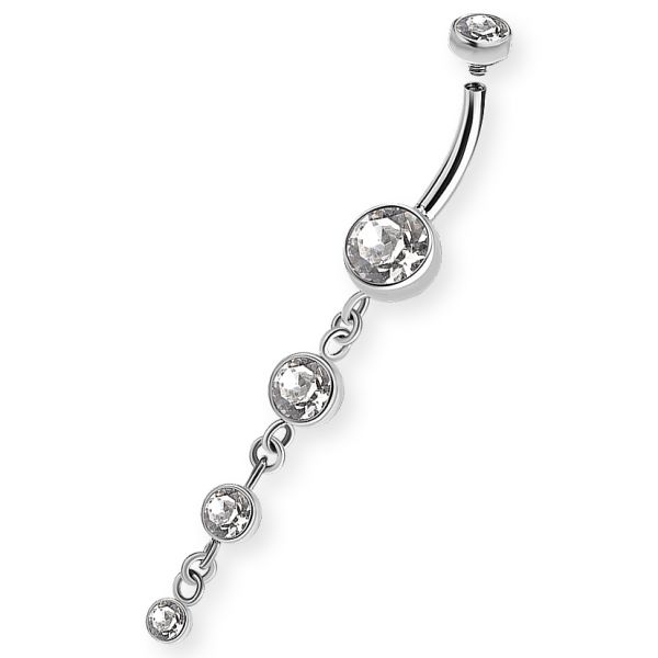 Dangle belly banana with internally threaded