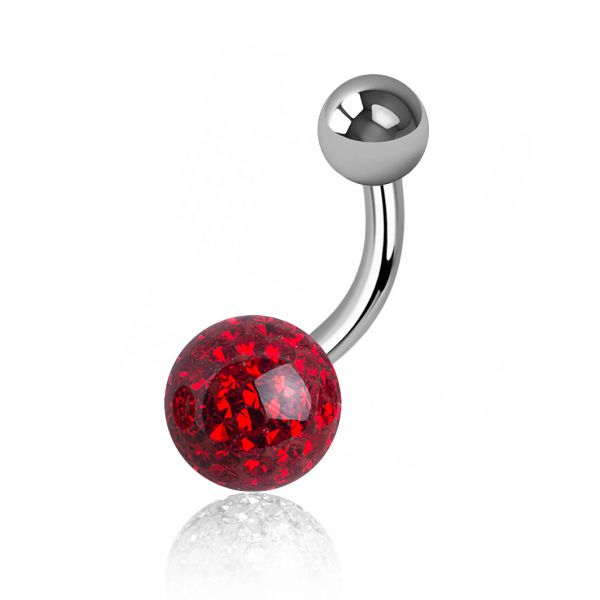 PIERCING OMBELICO CON RESINA E CRISTALLI