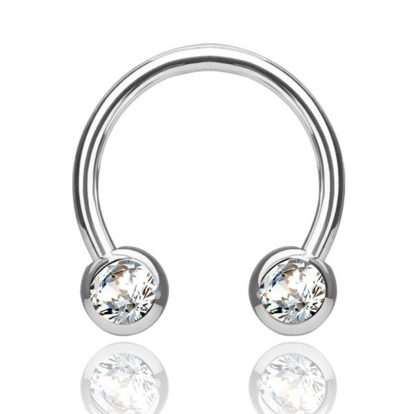Premium crystal nipple piercing