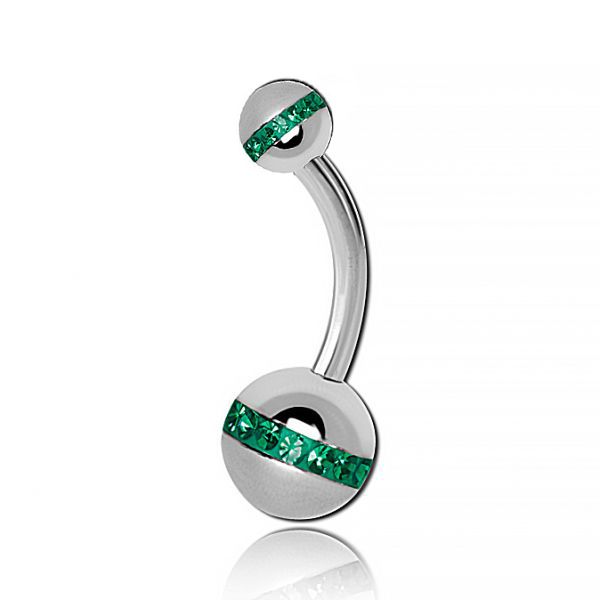 JEWELLED BANANABELL WITH EMERALD CRYSTALS