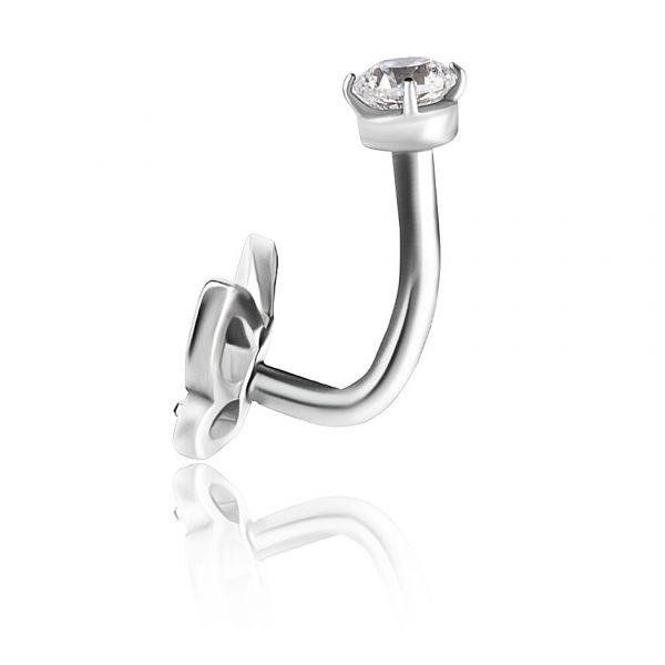 Piercing rook con farfalla