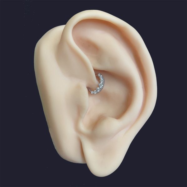 PIERCING DAITH ET SEPTUM AVEC 7 CRISTAUX