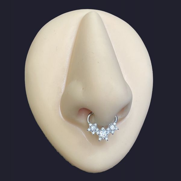 THREE STARS RING FOR SEPTUM PIERCING AND DAITH