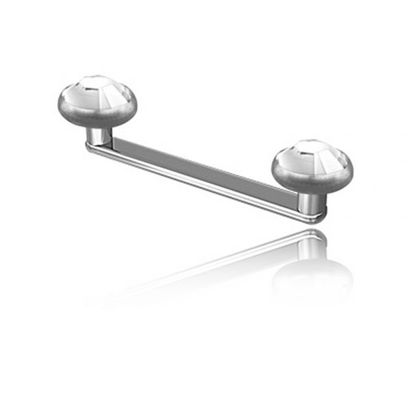 Barra piatta con cristalli per piercing sottocutanei