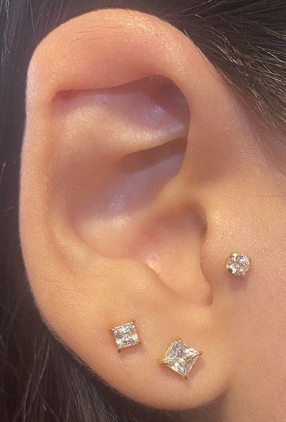 LABRET MIT KRISTALL FÜR TRAGUS-PIERCING