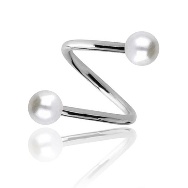 STEEL SPIRAL WITH LAB PEARLS