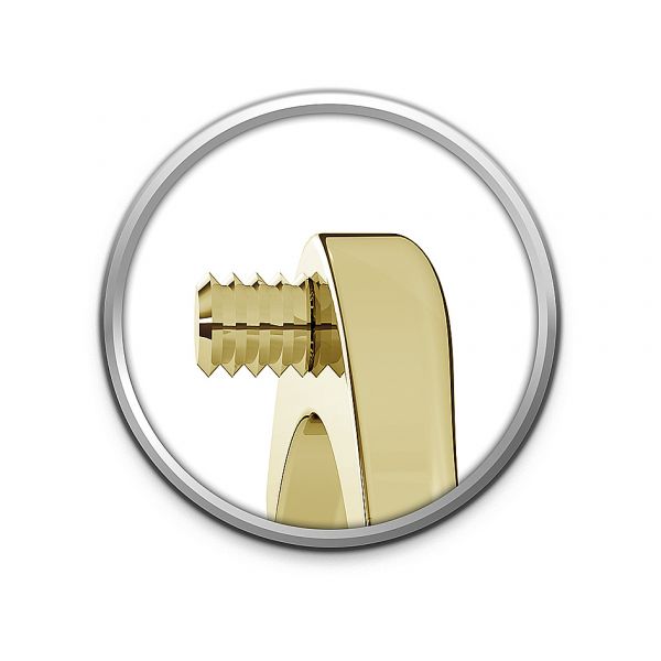 RICAMBIO PLACCATO ORO FLAT-HELIX CON CATENE E CRISTALLO