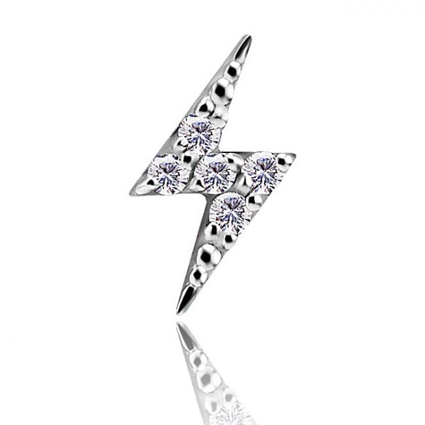 PIERCING HELIX CON FULMINE DI CRISTALLI