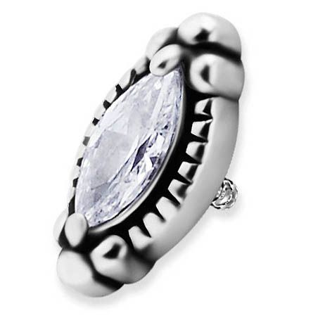 Drop for piercing rechange with crystal