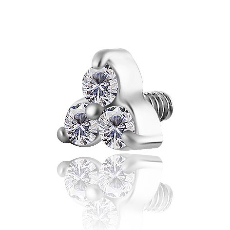 CRYSTAL FLOWER FOR INTERNAL THREAD BARBELL