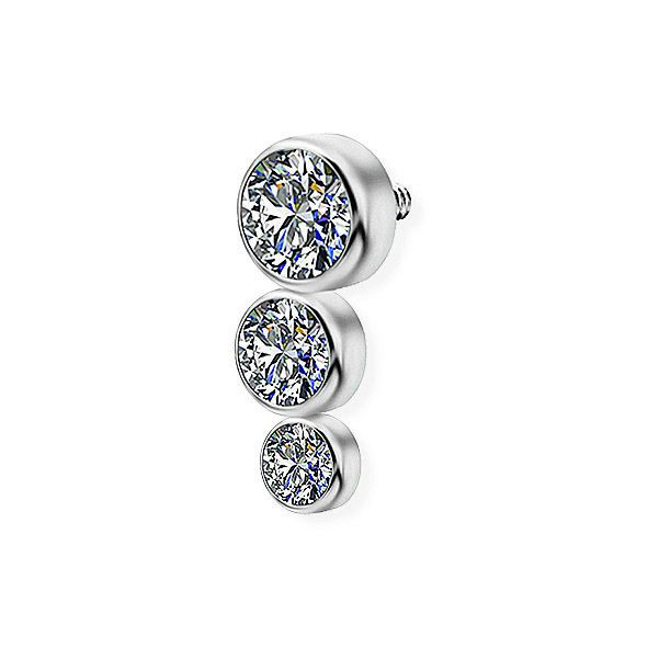 Piercing de repuesto con zirconia premium para labret y barras