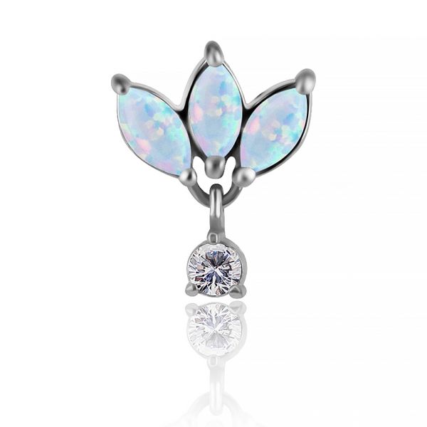 PIERCING MIT OPAL- UND KRISTALLANHÄNGER