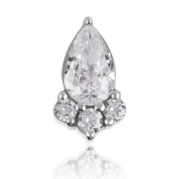Drop-shaped replacement with three crystals