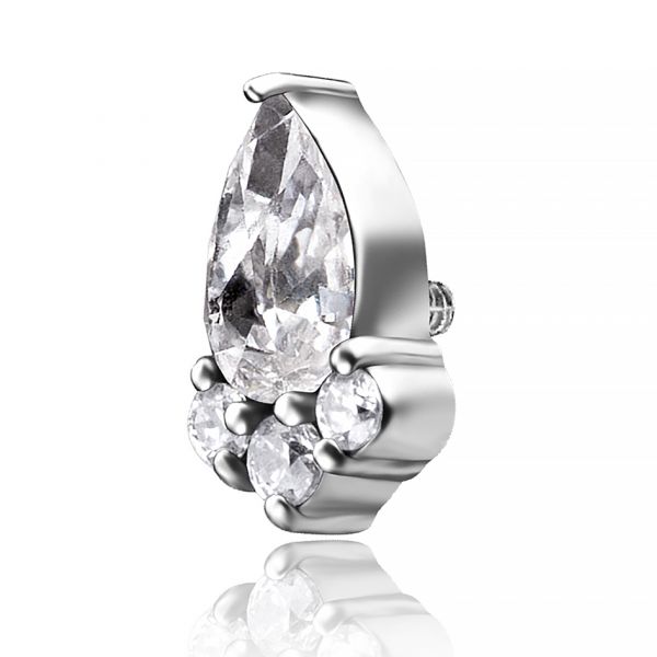 Drop-shaped replacement with three crystals
