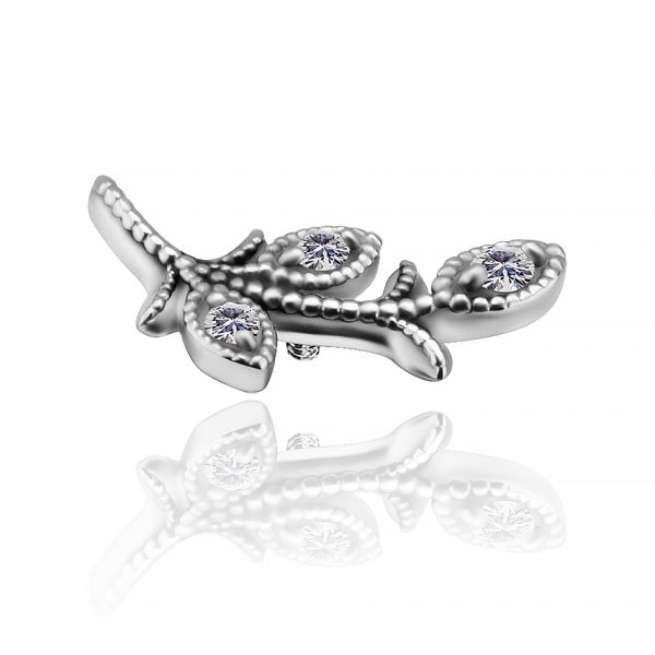 Replacement piercing with flowering branch