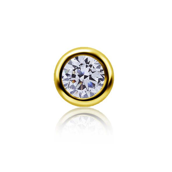 18 carat gold component for bar and crystal